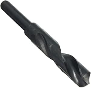 Foret de forage MASO 12–22 mm Foret de forage à tige réduite HSS pour aluminium, acier, bois, plastique, non ferreux, etc, noir