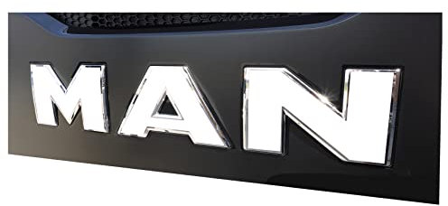 W.B.A. Aufkleber passend für Man Emblem TGX/TGS ab Euro 6 RAL 9016 weiß Glanz (RAL 9016 weiß, TGS)