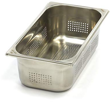 Maxima Gastro Gastronormbehälter - 1/3 GN - 10 cm Tief - Edelstahl - Perforiert