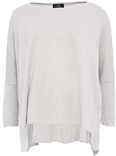 Zwillingsherz Poncho mit Baumwolle - Hochwertiges Cape für Damen - XXL Umhängetuch und Tunika mit Ärmel - Strick-Pullover - Sweatshirt - Stola für Sommer und Winter von Cashmere Dreams - hgr