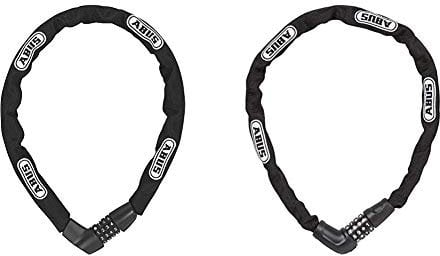 ABUS Fahrradschloss Tresor 1385/75, Black, 75 cm, 51133 & 5805C Vorhängeschloss, schwarz, 75 cm Länge