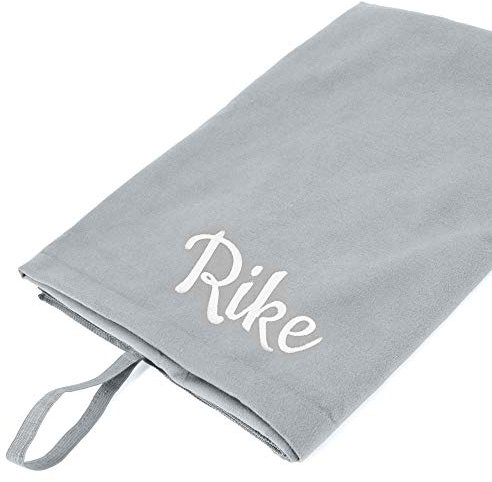 Deitert Mikrofaser-Handtuch mit Wunschtext - 100x150cm, Badetuch mit Bestickung - ideal als & Reisehandtuch & Strandtuch, kompakt, leicht & schnelltrocknend, Grau