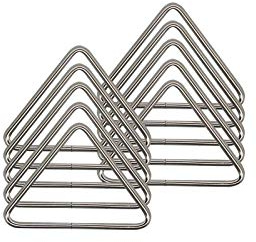maDDma 10 Metall Dreiecke Triangeln Ring silbern für Gurtband, Gürtel, Taschen und mehr, Größenwahl