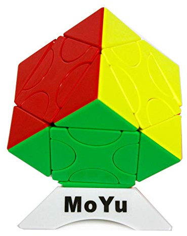 Oostifun MoYu MoFang JiaoShi Meilong HunYuan Schräger Würfel HunYuan Skewb Puzzles Würfel Multi Farbe mit einem Würfel Stativ (Style-1)