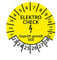 Prüfplakette Elektro Check geprüft gemäß VDE 2023-2028 Ø 30mm Rund Gelb Prüfetikett Prüfaufkleber Farbe 10 Stk