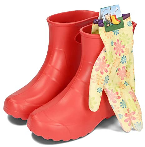 BeComfy Unisex Donna Uomo Stivali in EVA da Giardino 36-46 EU (Rosso, Sistema Taglie Calzature EU, Adulto, Numero, Media, 41)