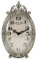 NIKKY HOME Vintage-Tischuhr, leise, Nicht tickend, batteriebetrieben, Schreibtischregal, Kaminsims, kleine Metall-Uhr für Wohnzimmer-Dekoration, Retro-Silber
