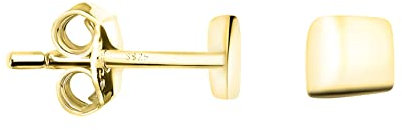 SOFIA MILANI - Damen Ohrringe 925 Silber - vergoldet/golden - Quadrat Viereck Ohrstecker - E1411