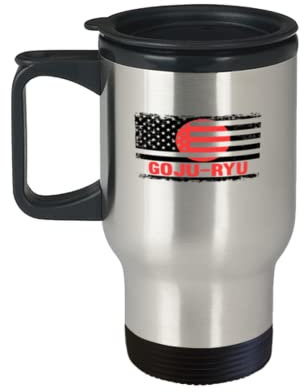 Taza de café de viaje divertida Goju-Ryu Karate Artes Marciales