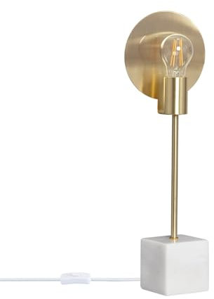 LEDKIA LIGHTING Tischleuchte Marmor und Metall Argos Gold