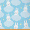 Süßer Kaninchen Polsterstoff Wolken Sterne Stoff Meterware Karikatur Tiere Dekorationsstoff Sky Galaxy Drinnen Draußen Stoff DIY Kunst Kindergeschenk Wasserdichter Stoff Weiß Blau 92 x 150 (HxB)