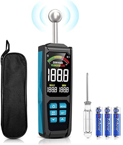 Misuratore di Umidità, DURFICST Misuratore di Umidità Muri con Sonda,Dotato di Schermo a Colori LCD e Allarme Umidità,20-40mm Analisi di Profondità di Umidità,per Legno Parete Intonaco Muratura