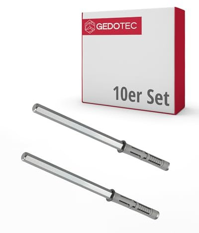 Gedotec Tablarträger Regal-Bodenträger unsichtbar - 10 Stück Regalträger | TITAN MINI | Wandregal-Halter Tragkraft 12 kg je Paar | Stahl Fachboden-Träger für Wand-Montage | Schwerlast Regalhalter