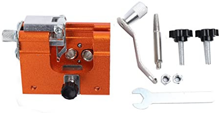 Cozyel Kettensäge Schärfgerät Sägekettenschärfgerät Tragbar Kettensägenschärfer Kit Kettensäge Schärfgerät Handkurbeln Sägeketten Schärfgerät Zubehör Zum Schärfen Sägeketten, mit 1 Schleifsteinen