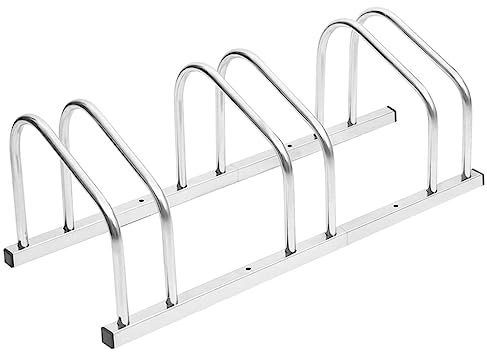 vidaXL Bicicletero para 3 Bicicletas Acero galvanizado, portabicicletas, Soporte para Bicicletas, portabicicletas, almacenaje para Bicicletas