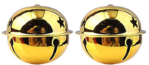 20 Stück 4cm Glöckchen zum Basteln,Glöckchen,Weihnachtsglöckchen,Rostschutz Glöckchen, Metallglöckchen Optimal für Handwerk, Schmuck, Festival Dekoration,Haustier Glocken,Gelb