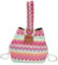 ARVALOLET Damen-Eimertasche,Bunte Strohtaschen Damen,Handtasche Damen Umhängetasche,Kleine Crossbody Handytasche,Sommer-Tragetasche,Geflochtene Tasche mit Kette