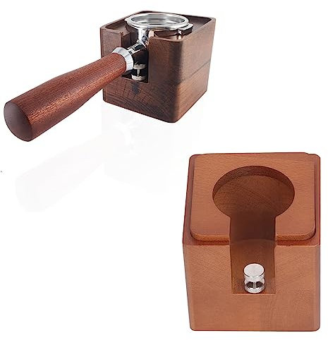Tnfeeon Station de Support de Porte-Filtre à café Station de Bourrage de café Support de Bourrage de Porte-Filtre à café en Bois pour 51mm 54mm 58mm