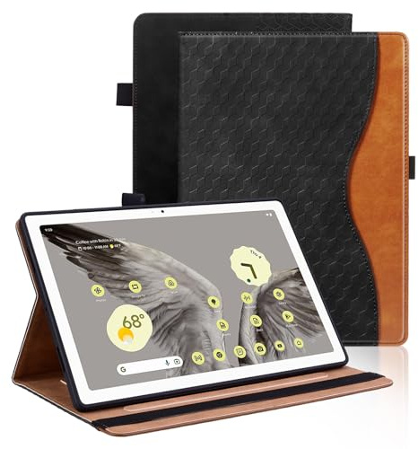 Vkooer Case for Google Pixel Tablet 2023 (11 Inch) PU Leather Protective Case [Auto Sleep/Wake Function] Flip Case with Stand Function for Google Pixel 2023 Tablet - Black