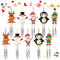 Feliciay 10 Stück Weihnachten Windspiel,Weihnachten Basteln Bastelset Kinder,Doppelseitig Holz zum Bemalen,Holz Weihnachtsdeko Bastel,für Outdoor Hängen und Kinder Handgemachte Kreativität