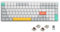 nuphy Air96 V2 Mechanische Tastatur Kabellos mit niedrigem Profil,100 Tasten RGB Hot-Swap Tastatur unterstützt 2.4GHz Wireless/Bluetooth/USB-C für PC/Laptop/Windows/Mac-White Gateron Brown Switch