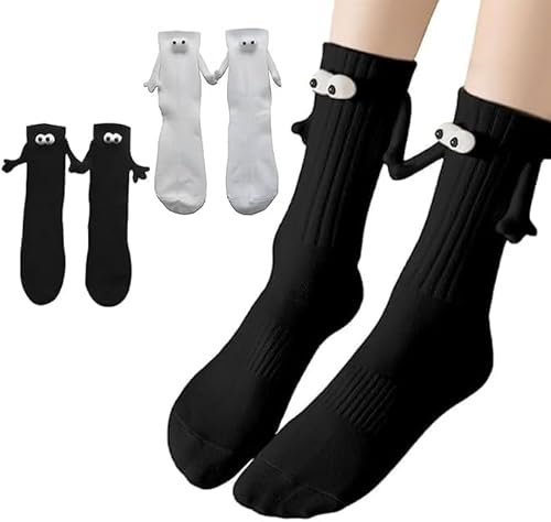 Shinfirst Magnetische Socken zum Halten der Hände, 3 Paar, lustige Socken, Geschenke für Freund, Paar, beste Freunde