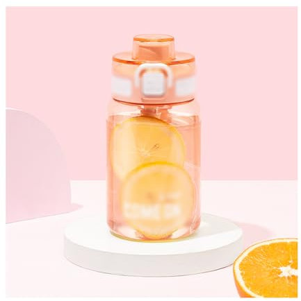 Perfekte Sport-Wasserflaschen, transparente Kunststoff-Wasserflasche mit Zeitmarkierung for Fitnessstudio, Yoga, Thermoskanne, Camping, isolierte Becher (Color : Pink, Size : 940ml/33.1oz)