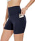 Gayhay Radlerhose Damen Kurze Shorts Sporthose Leggings Blickdicht High Waist Shorts Hotpants Sommerhose für Yoga Dunkelblau,XXL