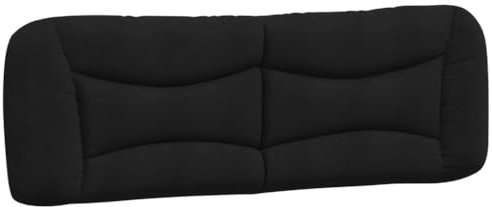vidaXL Kopfteil Kissen, Kopfteilkissen für Schlafzimmer, Rückenkissen Bett mit Reißverschluss, Kopfpolster Bettkissen, Schwarz 160cm Stoff