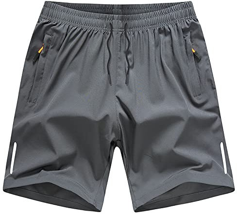 Sporthose Herren Kurz - Kurze Hosen Herren - Sommer Jogginghose Mit Reißverschlussttasche Sport Shorts Schnelltrocknend Laufhose Große Größen Sport Hose Atmungsaktiv Leichte Fitness Gym Shorts M-8Xl