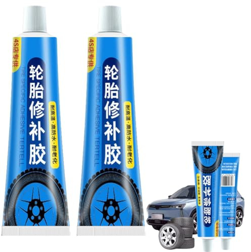 Tire Repair Glue Liquid,Black Tyre Repair Instant Car Tire Repair Adhesive Glues,Adhesive Rubber Glues Strong Wear-Resistant Tire Repair Glue Tyre Sealants for Car Motorcycle Bicycle Truck(blue)