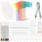 MXTIMWAN 188 Stück Schrumpffolien Set, 9 Leeres Schrumpfpapier, 11 Buntes Schrumpfkunstpapier, Locher, Buntstifte, Schlüsselanhänger Zubehör, Schrumpffolie Set für Kinder, DIY Handwerk