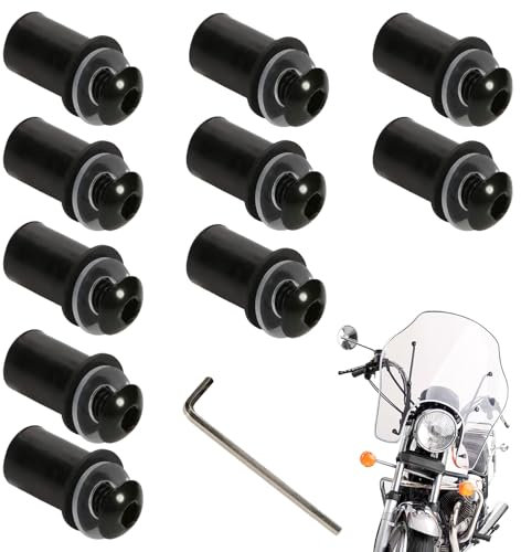 GIONAR Windschutzscheiben Schrauben M5, 10 Stück Motorrad Windschild Befestigung Schrauben, M5 x 16mm Bolzen für Windschutzscheiben