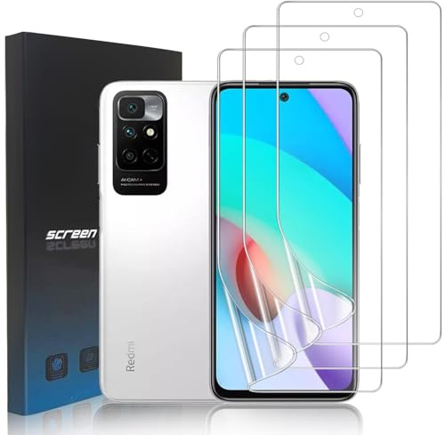 3 Piezas Redmi Note 11 Protector de Pantalla [Sin Cristal], Película Protectora de Hidrogel Flexible de TPU para Redmi Note 11 4G/11S 4G, Xiaomi POCO M4 Pro 4G(NO 5G), Autocuración, Alta Sensibilidad