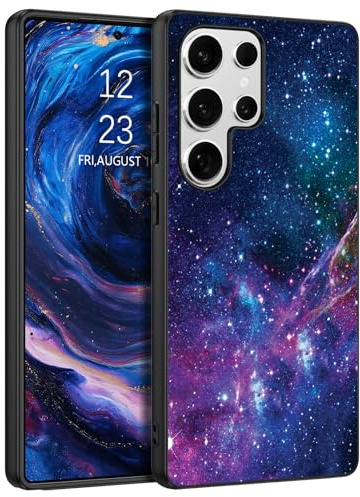 BENTOBEN Handyhülle für Samsung Galaxy S25 Ultra Hülle, Samsung S25 Ultra 6.9 Case Leuchten im Dunkeln Slim dünn Fluoreszenz Nebula Muster PC Schale TPU Bumper Kratzfest Schutzhülle Hülle - Lila
