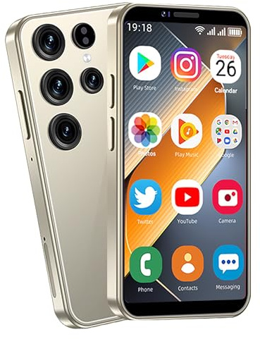 3G Mini Smartphone, Mini Telefono, Smartphone Smartphone Mini, 3.0 HD Screen Mini Phone, 3+64GB Smartphone Piccolo con Divertente Educativa APP Giochi Apprendimento Dipingere Cartoni Animati(Argento)