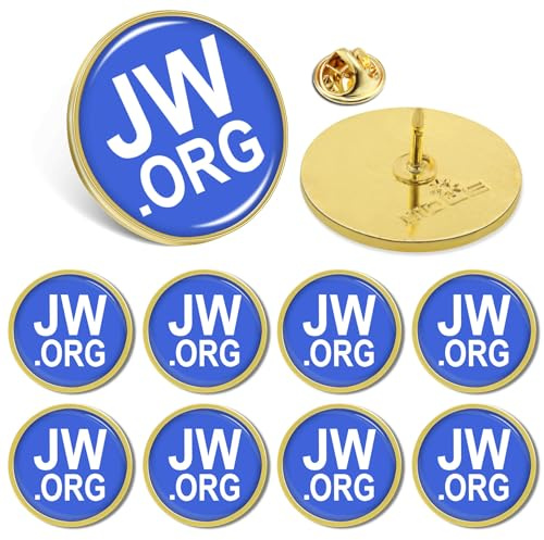 Pack of 10/20/50/100 Jw.org Lapel Pins Badges Bulk - Metal Jehovah's Witnesses Brooch Pin for Men Women Clothes Bags Hats
