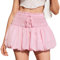 Berylove Rock Mit Taschen Minirock Rosa Damen A Linien Rock Bubble Röcke BLP6012 Rosa 2XL
