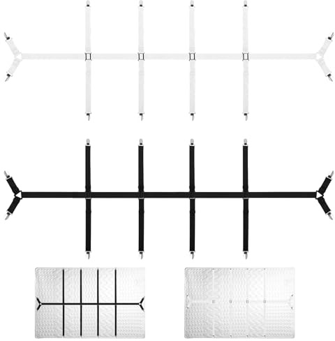 BAVUNV Bettlakenspanner Verstellbar, 2 Stück Bettlaken Spanngurte, Spannbettlaken Spanner Elastische Betttuch Spanner mit Metallclip Anti Falten Spannbettlaken Halter für Bettlaken Matratze Sofa