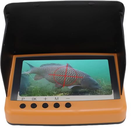 XUMIUZIY Unterwasserfischereikamera, 5MP Wasserdige Digitalkamera mit 25 M Kabel, 4,5 Zoll Bio LED Bildschirm, 10000 mAh Akku, Fisch Aufwarren, Hohes Zähigkeitsvideoskabel