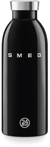 SMEG x 24Bottles, WBF01BL, Clima Bottle, 50's Style Aesthetic, 500 ml, Black, WBF01BL