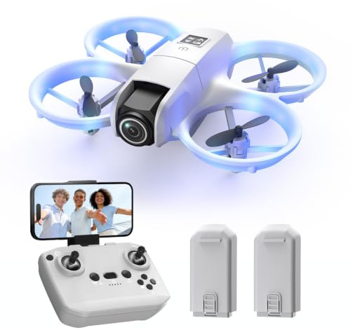 Mini Drone for Kids with 1080P Adjustable Camera, Optical Flow Hover, Gesture Control & Trajectory Flight, 3 Speed Modes, Altitude Hold, 360° Flips, Indoor RC Toy Drone for Boys & Girls 6–12