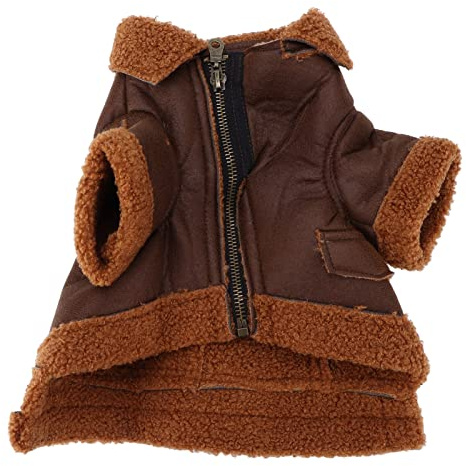 Hundemantel Aus PU Leder, Gefütterte Hunde Winterjacke Mit Reißverschluss, Warm Und Winddicht Für Kleine Bis Große Hunde Und Katzen - Stilvoller Schutz, Bequeme Passform, Für (XL)