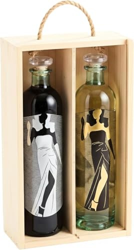Latarce | Vermut Gilda Rojo y Blanco | Más de 30 Hierbas Aromáticas | Elaborado con Vino de Toro | Pack 2 Botellas 75cl Caja de Madera | Regalo Premium Gourmet