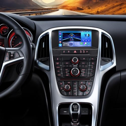 2GB+64GB Android 15 Autoradio für Opel Astra J 2011-2012 mit Carplay & Android Auto, 2 DIN Bluetooth Auto Radio mit 7 Zoll HD Touchscreen, WLAN, FM, MirrorLink, Lenkradsteuerung, Navi - Plug & Play
