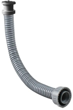 Vibsky Tuyau de trop-plein d'évier en polypropylène avec noyau en fil d'acier, tuyau de vidange flexible de 460 mm, joint rond G1-12 pour éviter les déversements