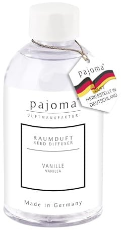 pajoma® Raumduft Nachfüllflasche 250 ml | Nachfüller für Lufterfrischer | intensiver und hochwertiger Duft in Premium Qualität (Vanille)
