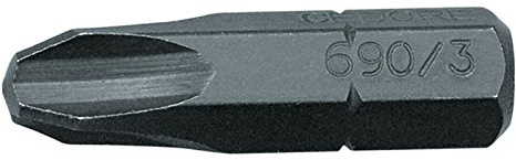 GEDORE Schraubendreherbit 1/4 Zoll,Vorteilspack 10- Teilig, Kreuzschlitz PH 3, 690 3 S-010