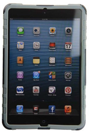 Armor-X CX-A31-BK_GY Case X Schutzhülle mit Aufstellung und Befestigungsvorrichtung für Apple iPad Mini schwarz/grau