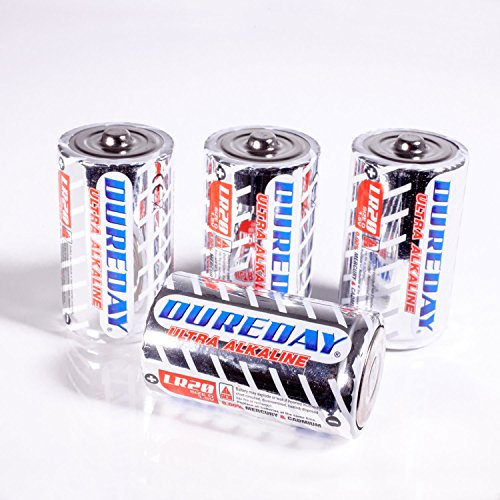 Pack of 20 Dureday D Size Ultra Alkaline Batteries by Lights4fun
